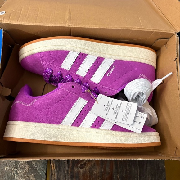 Adidas Campus Purple Suede Sneakers Women’s 7.5 New w/ Box - Picture 5 of 5